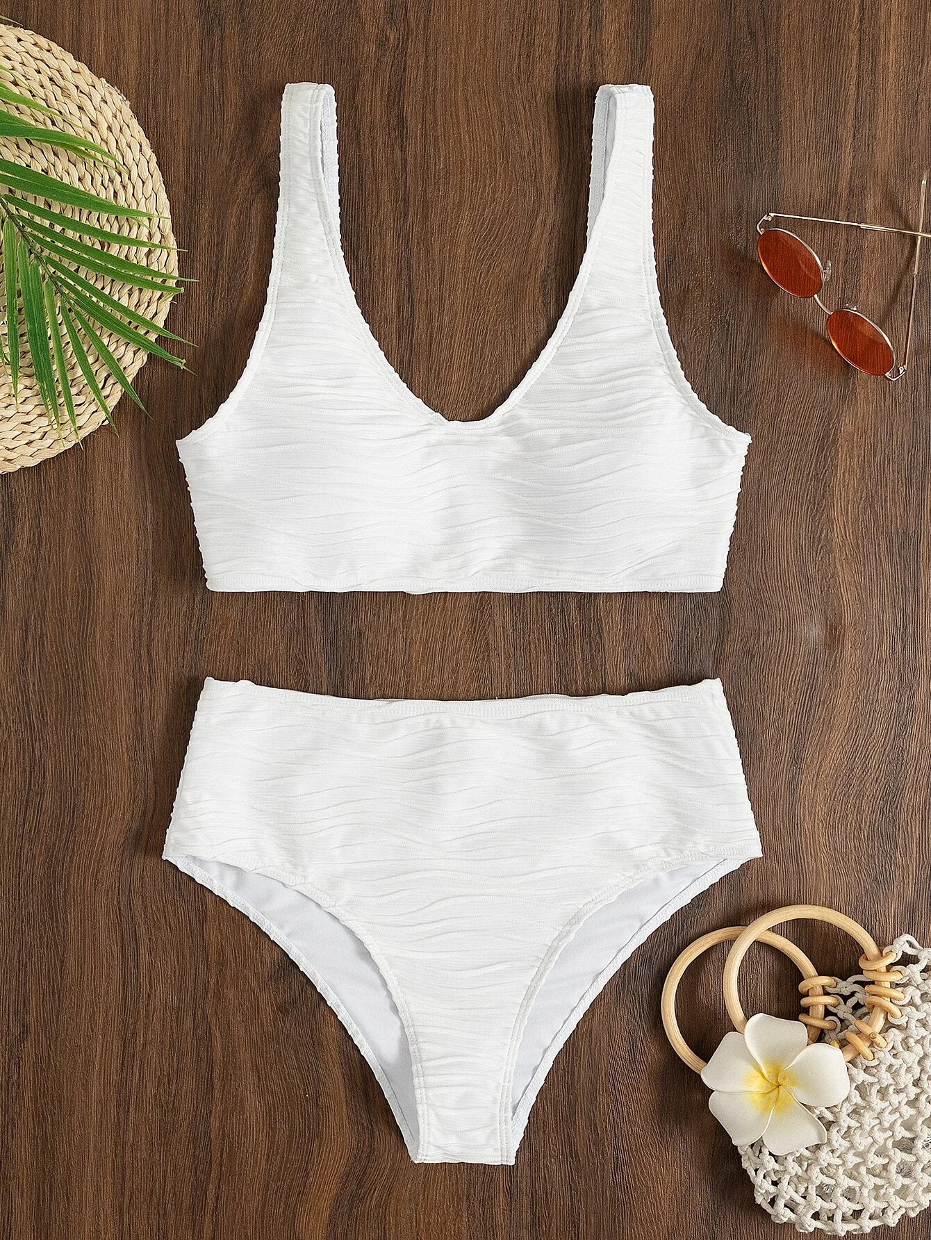 Shein bikini simple de talle alto – Vezia